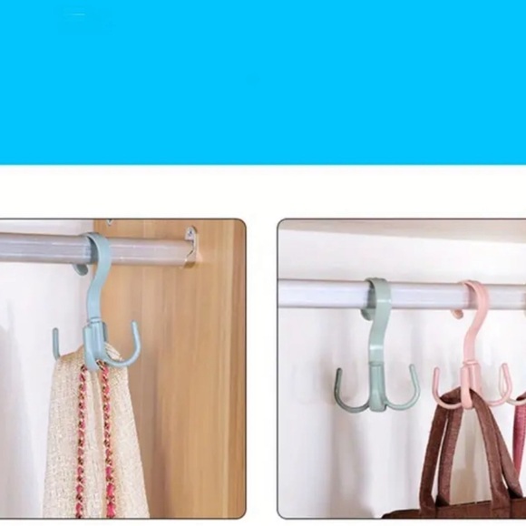 NWT! 1pc 360-Degree Rotatable Four-Claw Hook for Wardrobe. - Picture 4 of 4